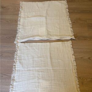 IKEA throw pillows - cream fringe